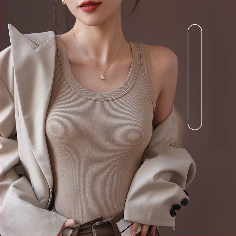 Miyisi top modal cu bretele late, guler rotund, pentru toate sezoanele, conținut 90–95% viscose