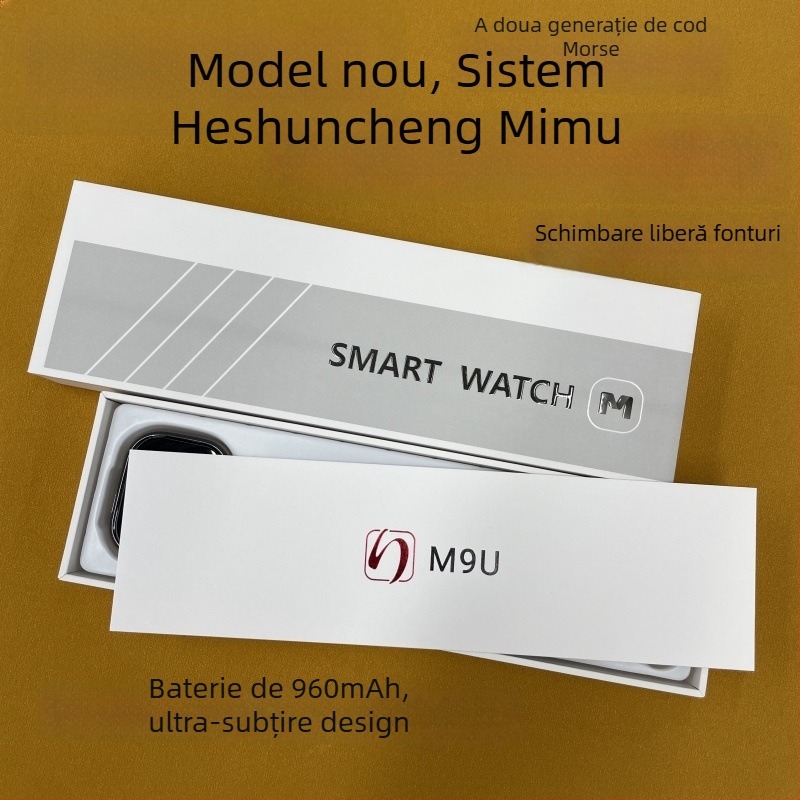 Ceas inteligent cu suport SIM 5G, ecran AMOLED, carcasă pătrată de 44 mm și mai mare, curea din silicon, slot pentru cartelă SIM