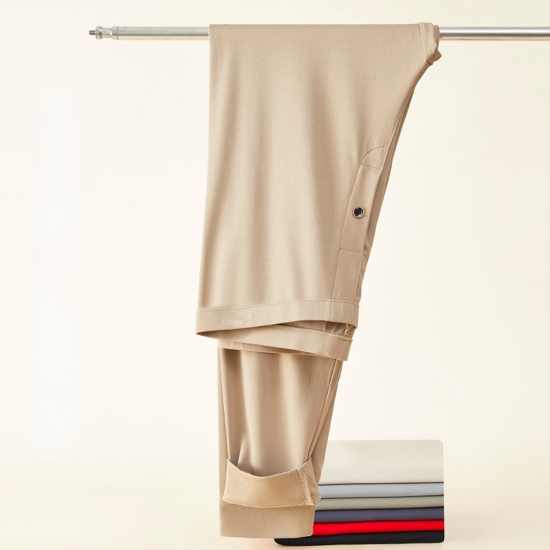 Pantaloni termici pentru bărbați din Modal, subțiri, slim-fit; 91% Modal, 9% Spandex; un strat; păstrează căldura.