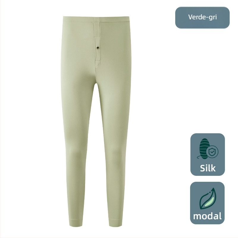 Pantaloni termici pentru bărbați din Modal, subțiri, slim-fit; 91% Modal, 9% Spandex; un strat; păstrează căldura.