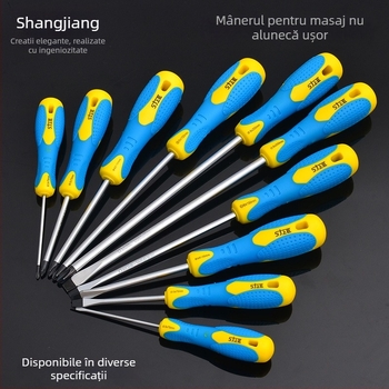 Șurubelniță PH1 Philips cu cap cruce, oțel crom-vanadiu, magnetică, mâner din plastic, multifuncțională