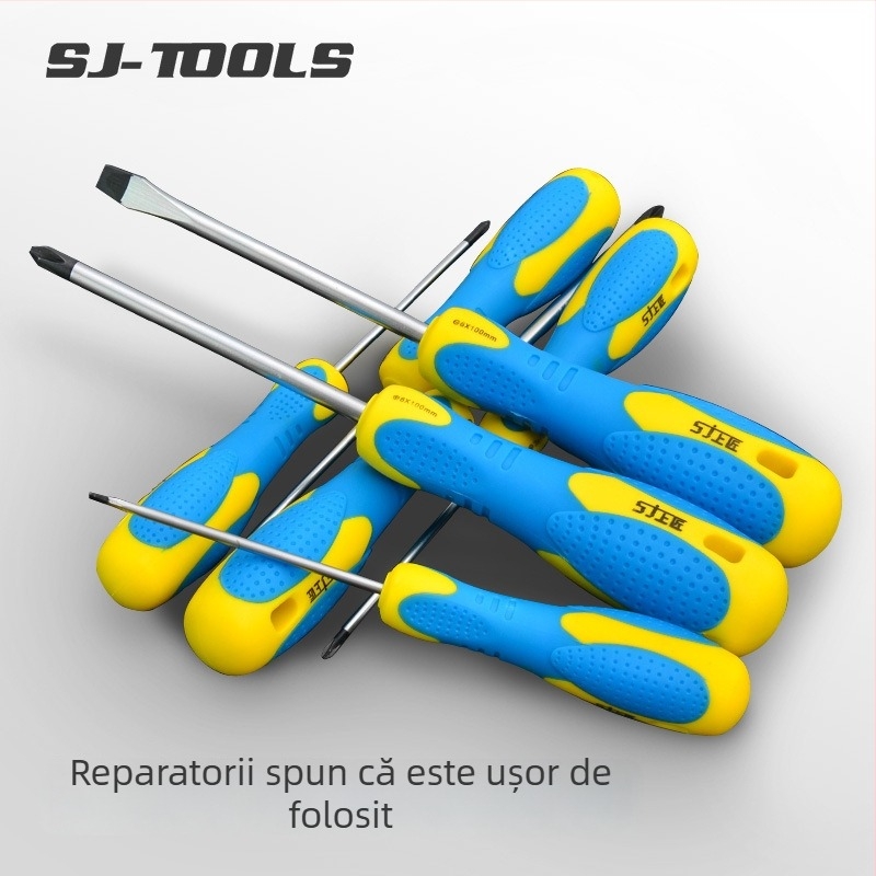 Șurubelniță PH1 Philips cu cap cruce, oțel crom-vanadiu, magnetică, mâner din plastic, multifuncțională