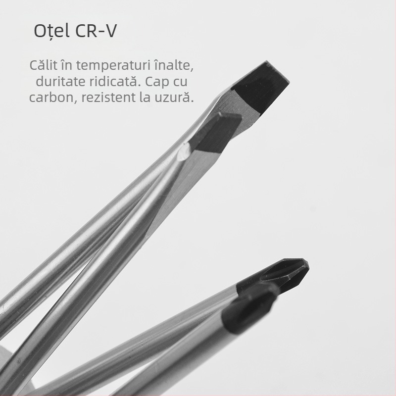 Șurubelniță PH1 Philips cu cap cruce, oțel crom-vanadiu, magnetică, mâner din plastic, multifuncțională