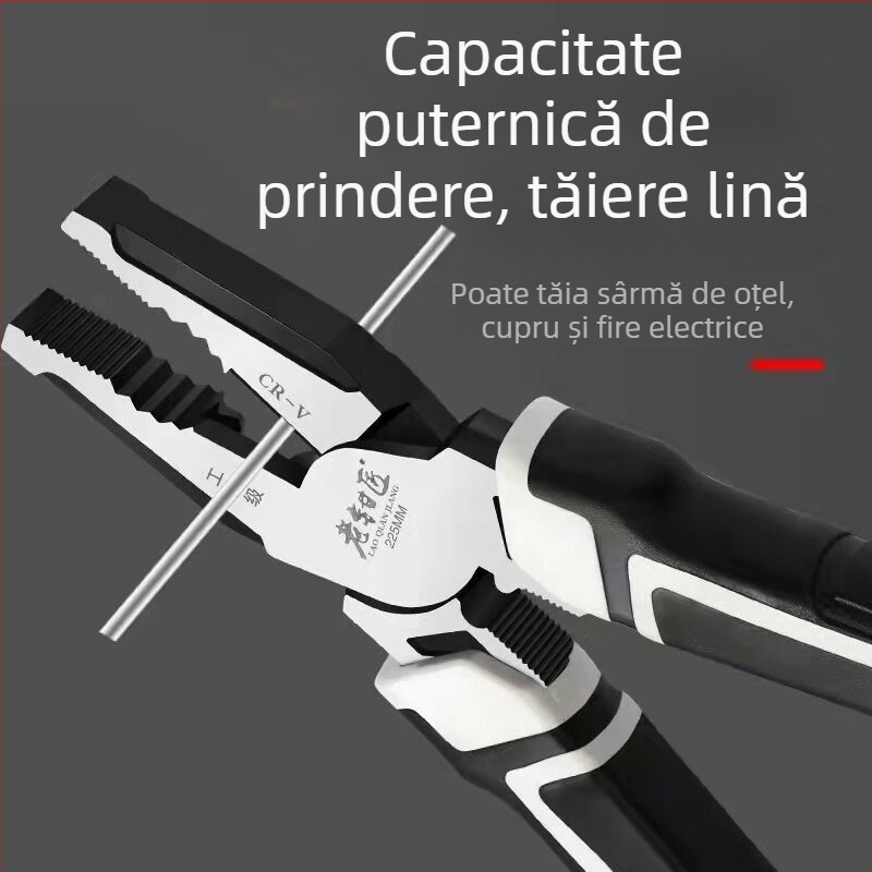 Clește electrice, clește excentric multifuncțional, diametru de tăiere 8 mm, lungimea capului cleștelui 105 mm, seria Old plier