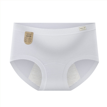 Lenjerie intimă menstruală din bumbac pentru femei, zonă antibacteriană, protecție împotriva scurgerilor, talie medie, țesătură principală 95% bumbac, căptușeală 95% bumbac.