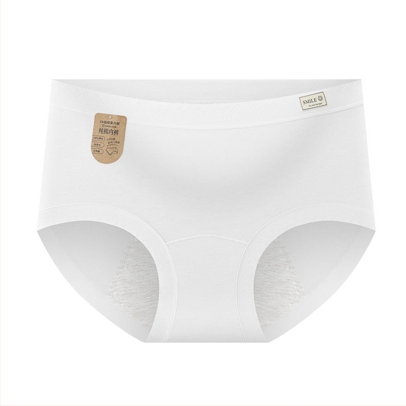 Lenjerie intimă menstruală din bumbac pentru femei, zonă antibacteriană, protecție împotriva scurgerilor, talie medie, țesătură principală 95% bumbac, căptușeală 95% bumbac.