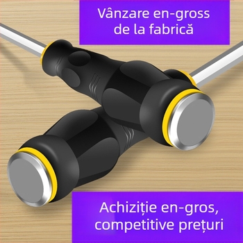 Set de șurubelnițe cu capete Phillips și plat, magnetice, oțel crom-vanadiu, mâner PP, greutate 0,12 kg