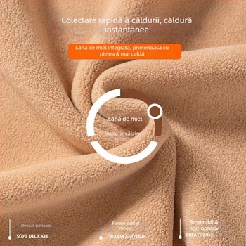 Pantaloni termici pentru femei cu fleece, modelare corp, talie medie-înaltă, țesătură extra groasă, căptușeală velur