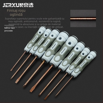 Set de șurubelnițe JERXUN S2, 9 piese, magnetic, oțel S2, Phillips, Pozidriv, șurubelniță cu cap plat, multifuncțional