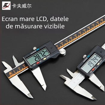 Kraftwell caliper vernier cu afișaj digital, oțel inoxidabil