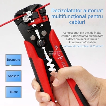 Clește pentru dezizolarea cablurilor, cu mâner lung, 350 g, marca TONGLEI, clește electric multifuncțional