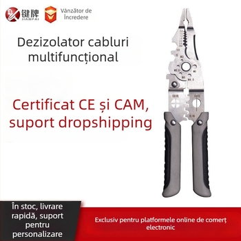 Clește de dezizolat fire, 21-în-1, oțel inoxidabil, multifuncțional