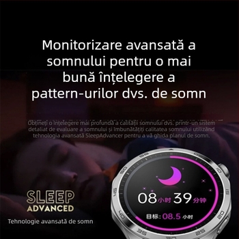 Ceas inteligent cu monitorizare non-invazivă a glicemiei, monitorizare a acidului uric, tensiune arterială și ritm cardiac, NFC pentru plăți offline