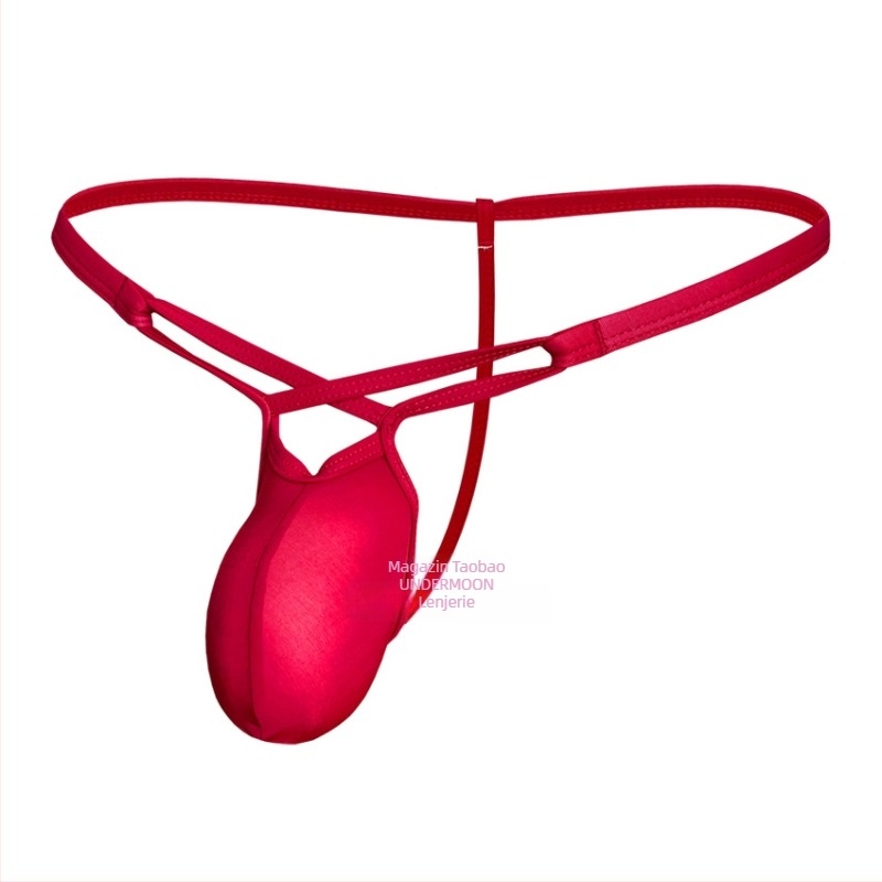 Slip tanga bărbați, talie joasă, material ice silk, respirabil, țesătură simplă, țesătură principală nylon 70–80%, căptușire în zona inghinală nylon 70–80%, culoare solidă