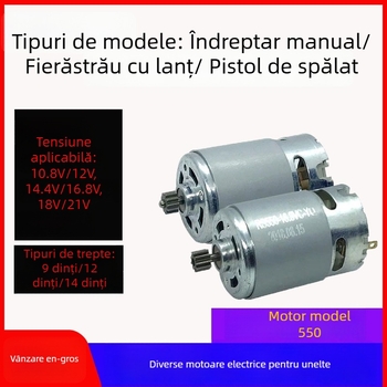 Motor pentru bormașină cu acumulator – baterie litiu reîncărcabilă, viteză reglabilă, corp pistol, mandrină cu trei dinți, potrivit pentru bormașină și fierăstrău cu lanț