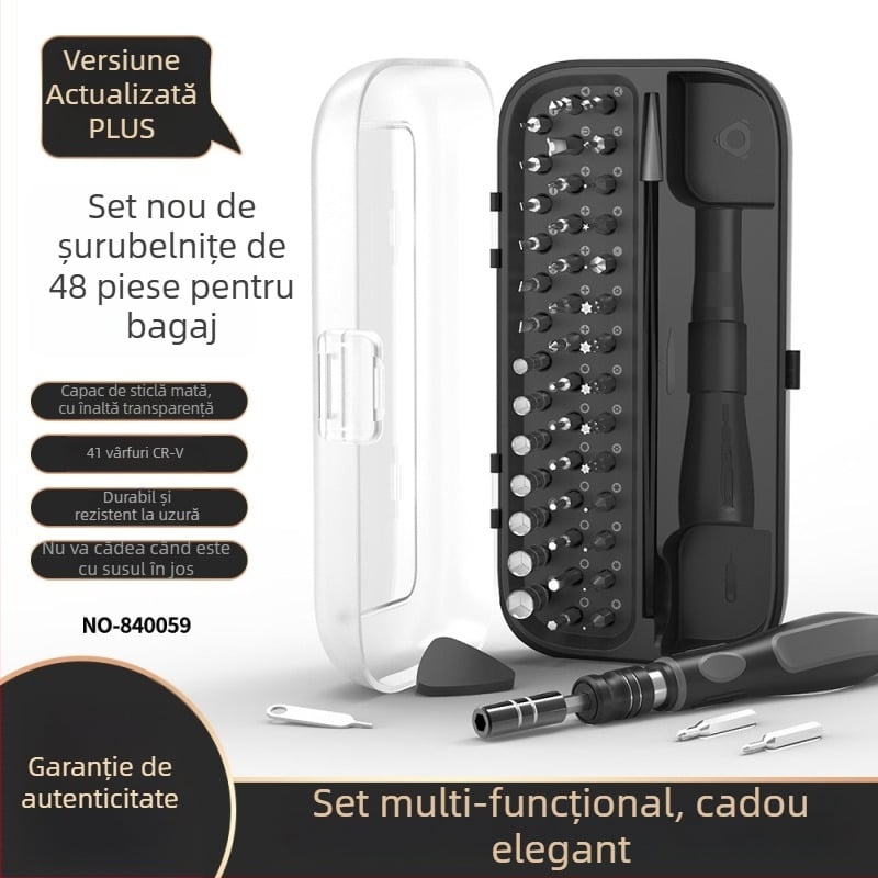Set 48-în-1 șurubelnițe magnetice pentru reparații electronice – oțel crom-vanadiu, trusă multifuncțională pentru ochelari, ceasuri, telefoane și console