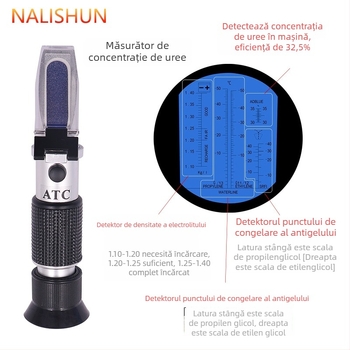 Instrument de măsurare a punctului de congelare al antigelului pentru autovehicule — corp din metal, greutate netă 235 g, marcă There Shun