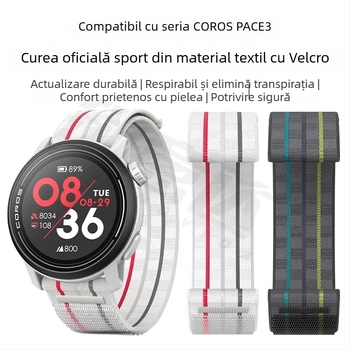 Brățară din nailon pentru ceas COROS Pace3, curea Apex2 sport cu Velcro