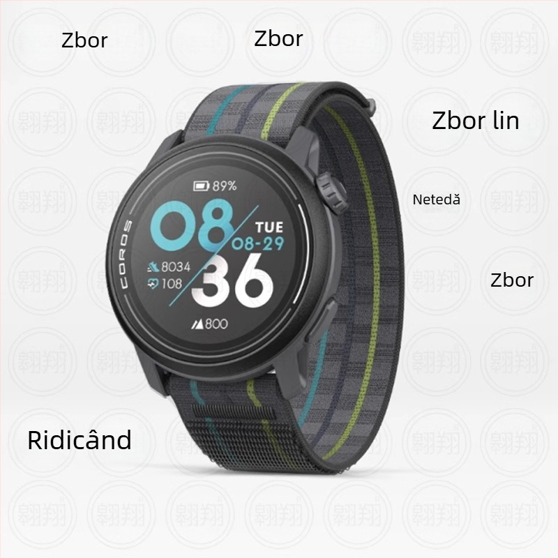 Brățară din nailon pentru ceas COROS Pace3, curea Apex2 sport cu Velcro