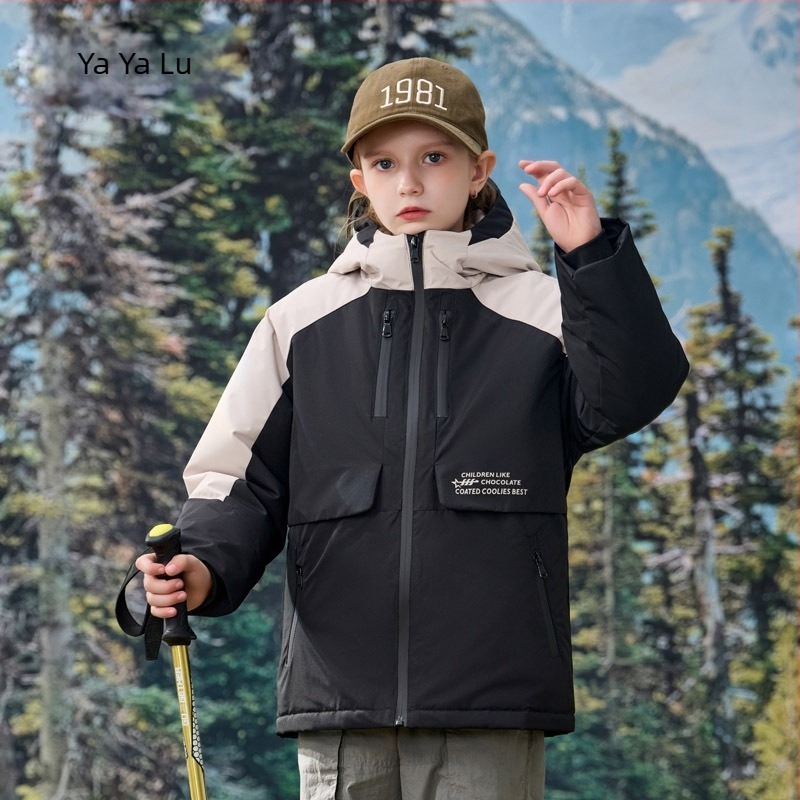 Jachetă de copii Yalu 3-în-1, unisex, exterior nylon, umplutură din puf de rață alb, 81–85% conținut de puf, pentru vârsta 3–8 ani, primăvara 2024