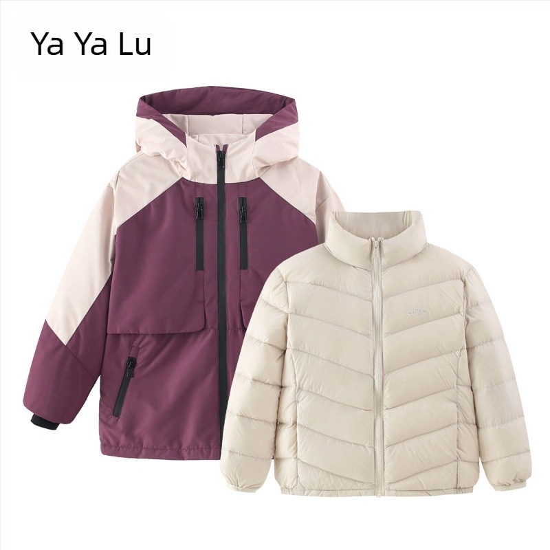 Jachetă de copii Yalu 3-în-1, unisex, exterior nylon, umplutură din puf de rață alb, 81–85% conținut de puf, pentru vârsta 3–8 ani, primăvara 2024