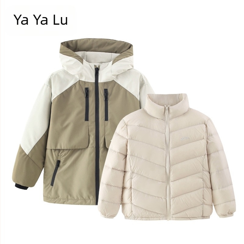 Jachetă de copii Yalu 3-în-1, unisex, exterior nylon, umplutură din puf de rață alb, 81–85% conținut de puf, pentru vârsta 3–8 ani, primăvara 2024