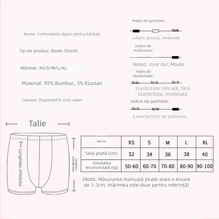 Slipuri bărbați din bumbac cu imprimeu stele, talie medie, 95–100% bumbac