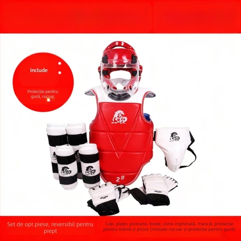 Set complet de protecție Taekwondo pentru adulți, echipament de antrenament îmbunătățit