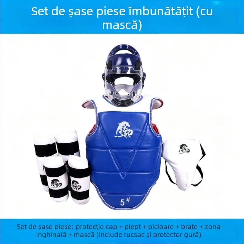 Set complet de protecție Taekwondo pentru adulți, echipament de antrenament îmbunătățit