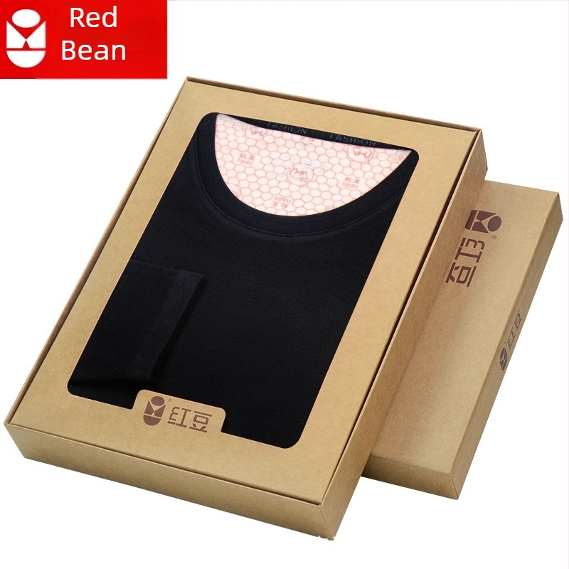 Set de lenjerie termică unisex cu guler rotund, lână groasă și poliester, pentru toamnă–iarna, croială slim