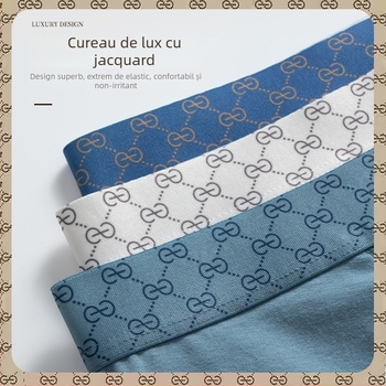 Boxeri bărbați din bumbac, talie medie, respirabili, antibacterieni, design 3D pentru buzunar, căptușeală din bumbac 95–100%