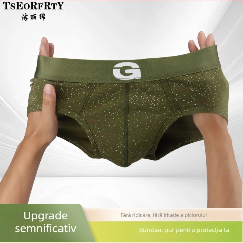 Boxeri triungi pentru bărbați din bumbac, respirabili, stil sport, imprimeu cer înstelat