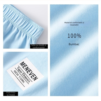 Boxeri pentru bărbați din 100% bumbac, talie medie, sport, respirabili, tricotate