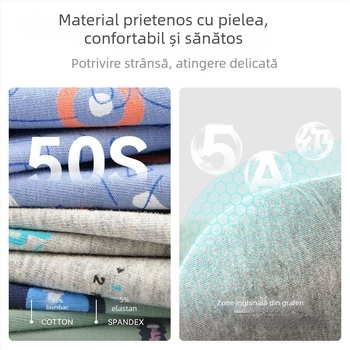 Boxeri pentru băieți adolescenți, din amestec de bumbac, imprimeu la modă, talie medie, fără cusături