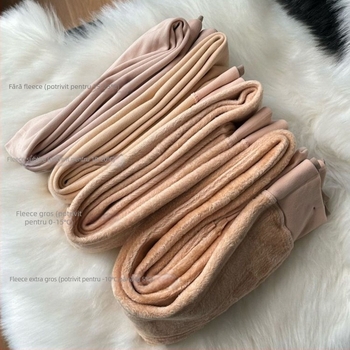 Colanți din nylon, grosime dublă, pentru toamnă-iarnă, căptușeală fleece, ridicare fesier, invizibil, model solid