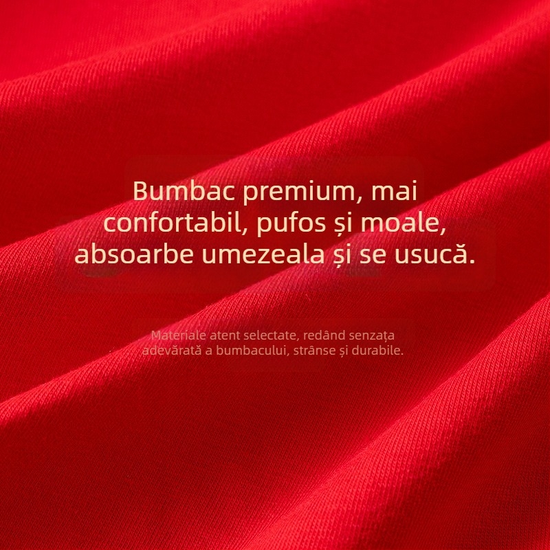 Boxer bărbătește din bumbac, talie medie, uni, respirabil și antibacterian, 95–100% bumbac