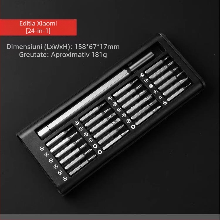 Friendly trusă de șurubelnițe magnetică 24-in-1 pentru reparații și demontări la telefoane mobile, biti 25-in-1 pentru calculatoare și ochelari, unelte din oțel cu conținut de carbon