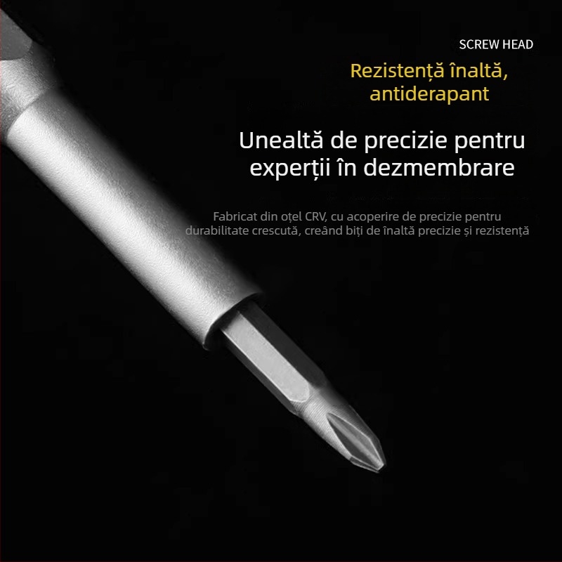 Friendly trusă de șurubelnițe magnetică 24-in-1 pentru reparații și demontări la telefoane mobile, biti 25-in-1 pentru calculatoare și ochelari, unelte din oțel cu conținut de carbon