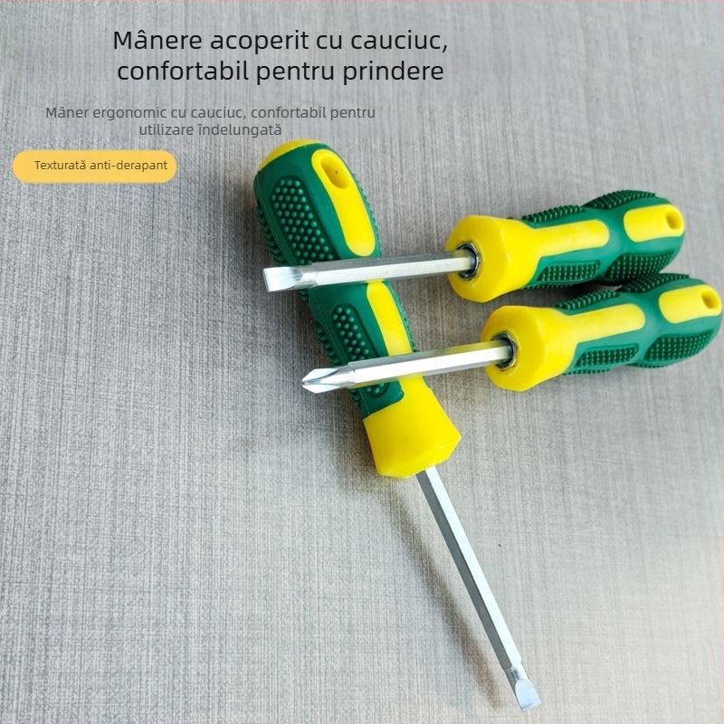 Xiongfeng șurubelniță magnetică din oțel 45#, cu capete cruciforme și plate, cu două capete