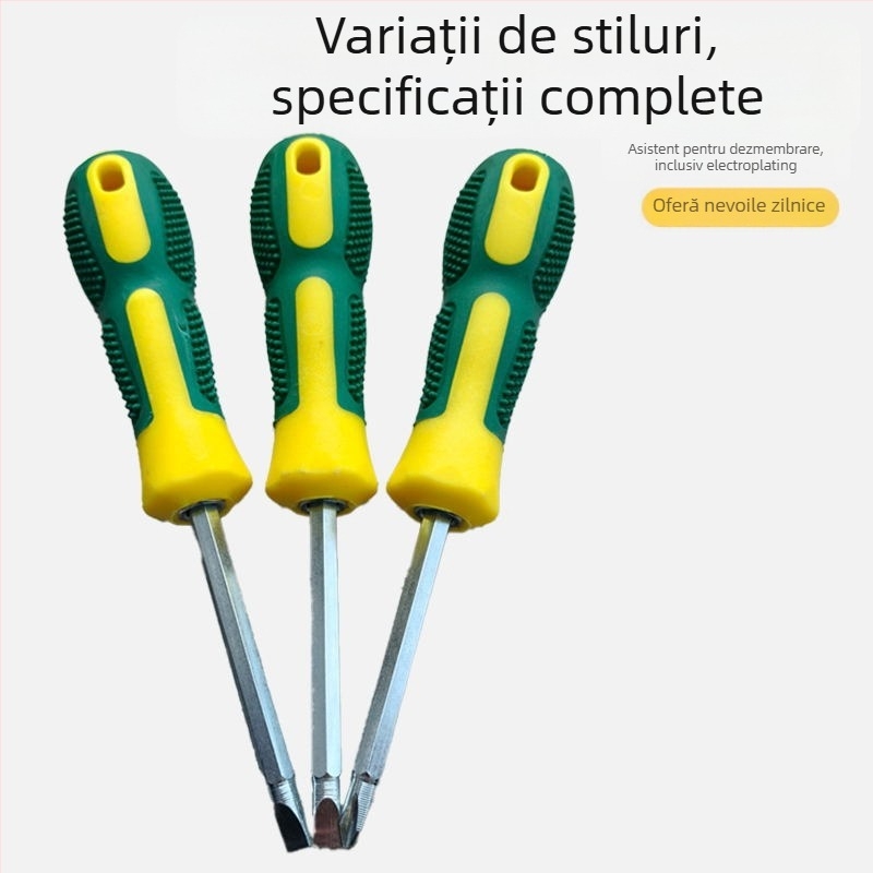 Xiongfeng șurubelniță magnetică din oțel 45#, cu capete cruciforme și plate, cu două capete