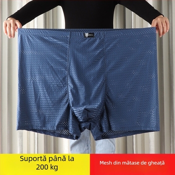 Boxeri pentru bărbați: nylon respirabil, căptușeală din bumbac la zona genitală, talie înaltă, vară, 80–90% nylon
