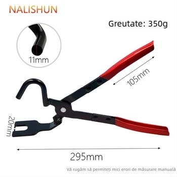 Clește pentru sistemul de evacuare auto – oțel, 350 g, îndepărtarea tampoanelor din cauciuc, îndepărtarea clemei, îndepărtarea agățătoarei de evacuare