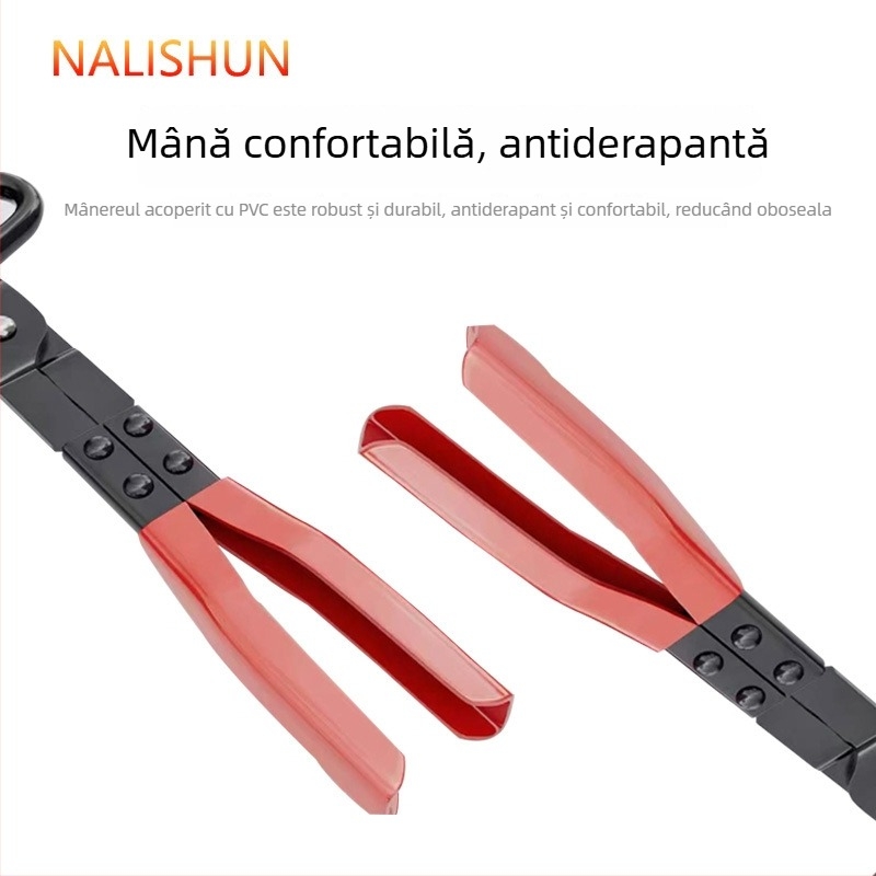 Clește pentru sistemul de evacuare auto – oțel, 350 g, îndepărtarea tampoanelor din cauciuc, îndepărtarea clemei, îndepărtarea agățătoarei de evacuare