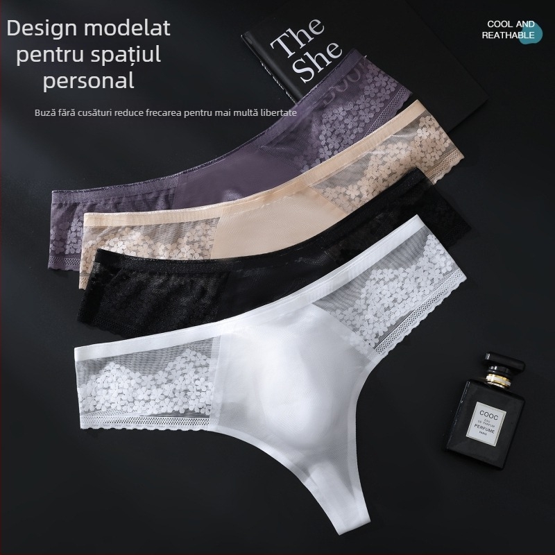 Chiloți boxeri bărbați fără cusături din mătase de gheață, cu profil în relief 3D, elasticitate înaltă, respirabili, uscare rapidă, tricotate, talie medie