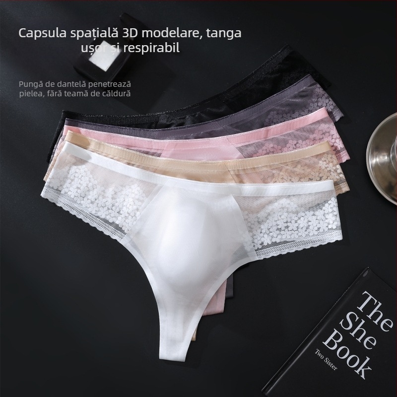 Chiloți boxeri bărbați fără cusături din mătase de gheață, cu profil în relief 3D, elasticitate înaltă, respirabili, uscare rapidă, tricotate, talie medie