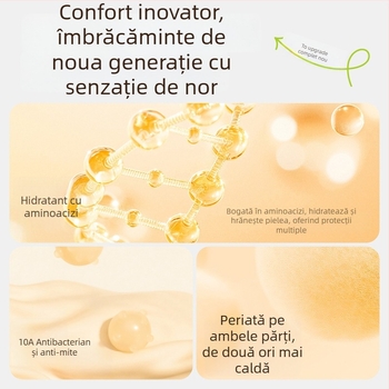 Set termic de bază pentru adolescenți — Material Modal, respirabil și antibacterian, menține căldura, Top cu mânecă lungă și pantaloni, pentru 13–18 ani, grosime 181–200 g/m²