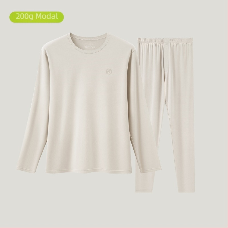 Set termic de bază pentru adolescenți — Material Modal, respirabil și antibacterian, menține căldura, Top cu mânecă lungă și pantaloni, pentru 13–18 ani, grosime 181–200 g/m²