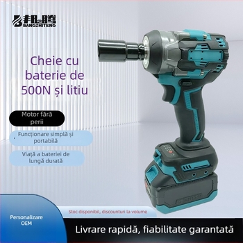 Cheie electrică fără peri, cu baterie litiu 21V, cuplu 500N, greutate 2 kg, 3500 lovituri