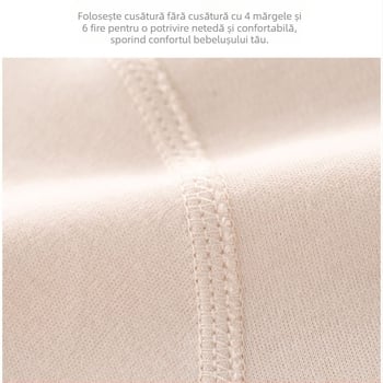 Set pentru copii, două piese, talie înaltă, din bumbac 100%, cu protecție a taliei, țesătură 200 g/m², strat unic, pentru copii 1–3 ani