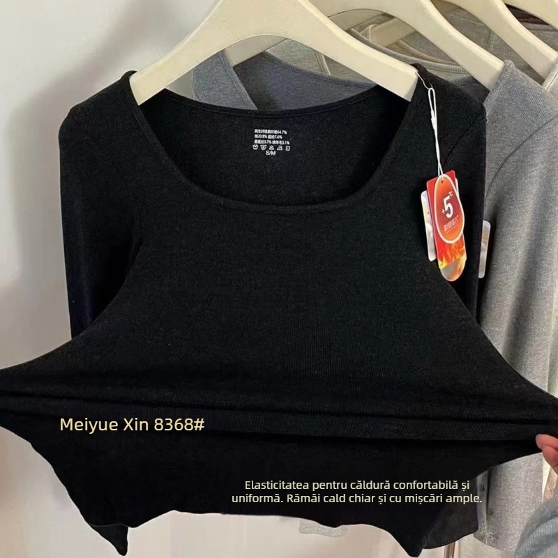 Set de lenjerie termică pentru femei — Mulberry silk; modelare corp, elasticitate, căldură; decolteu pătrat; strat de bază; grosime 201-250 g/m2